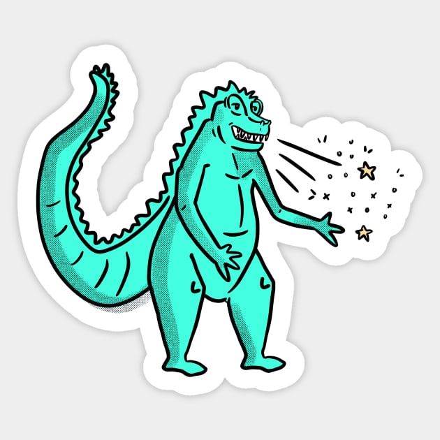 Happy dino Sticker by Sasha Banana 